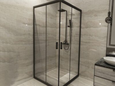 Sipah Profil Şeffaf Cam Duşakabin